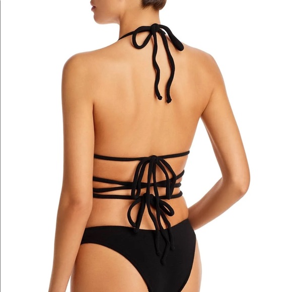 Tia Terry String Bikini Top black Small - Picture 2 of 7